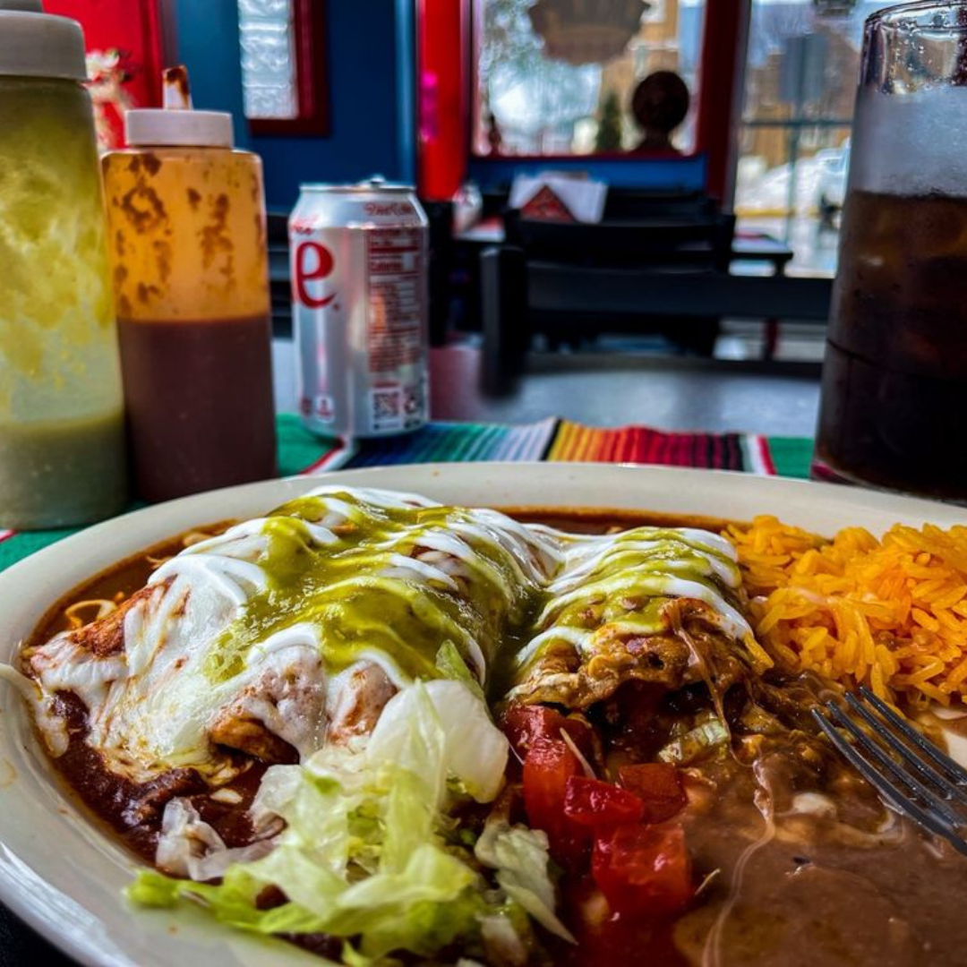 iker's tacos spicy mole enchiladas