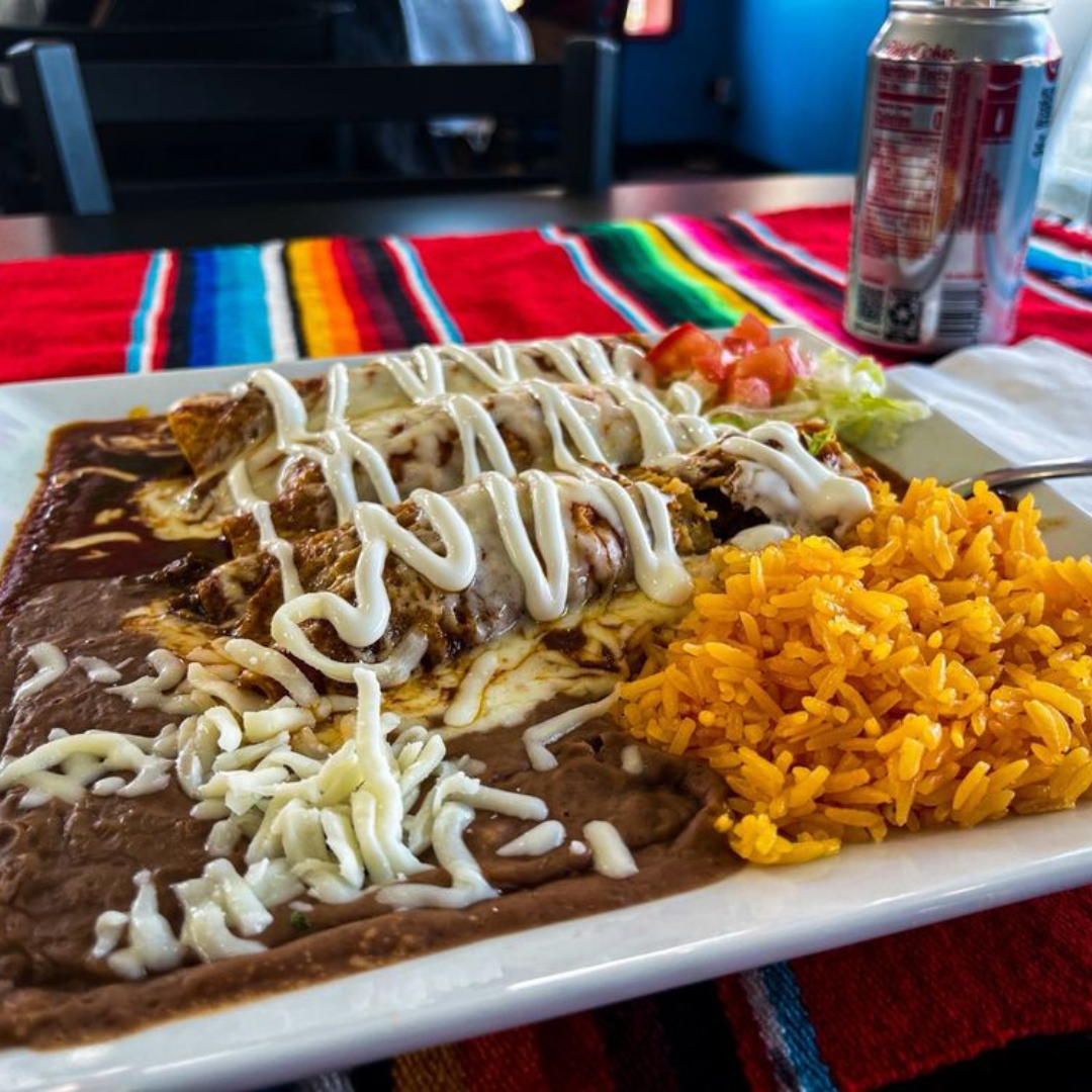 spicy mole enchiladas